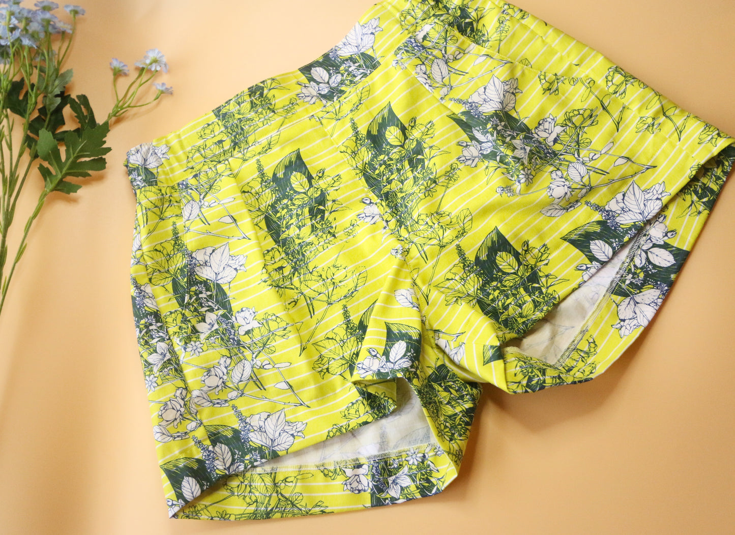 Happy Shorts (Sunshine Pinstripe)