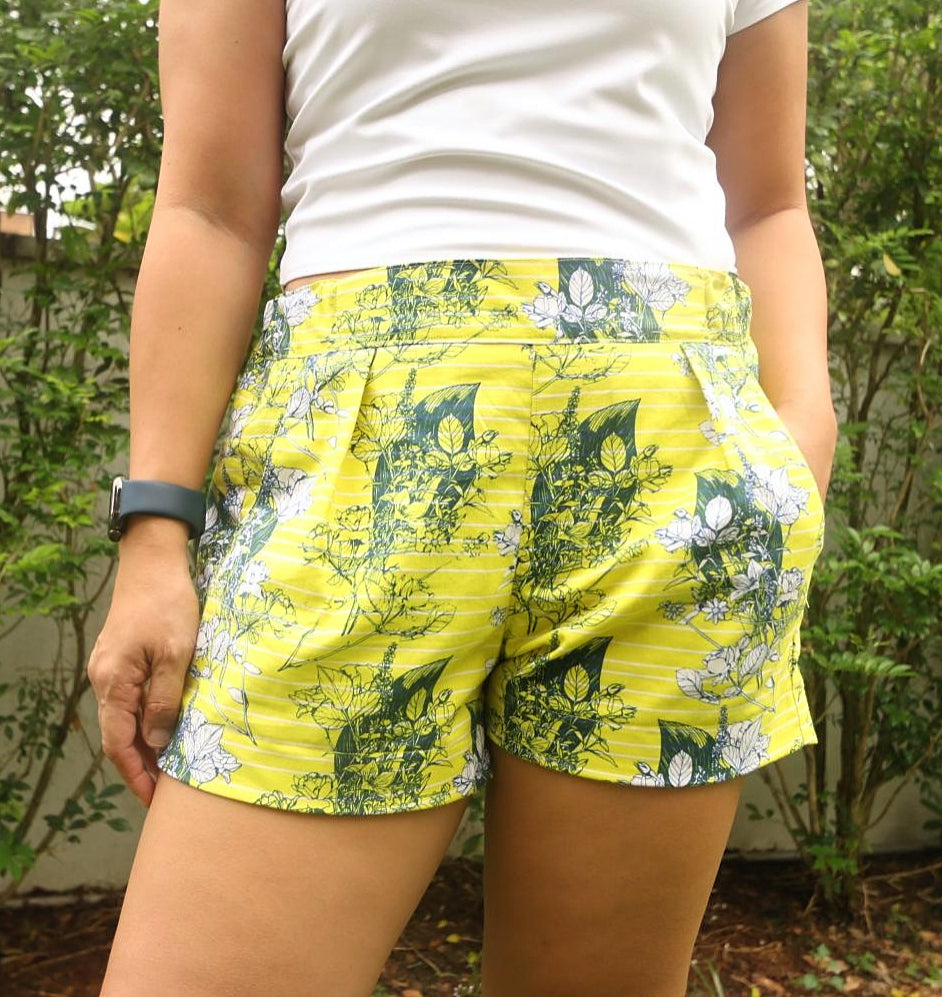 Happy Shorts (Sunshine Pinstripe)