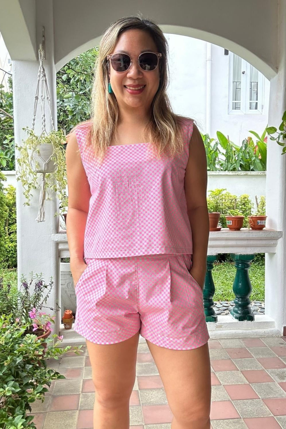 K-Top (Checkered Pink)