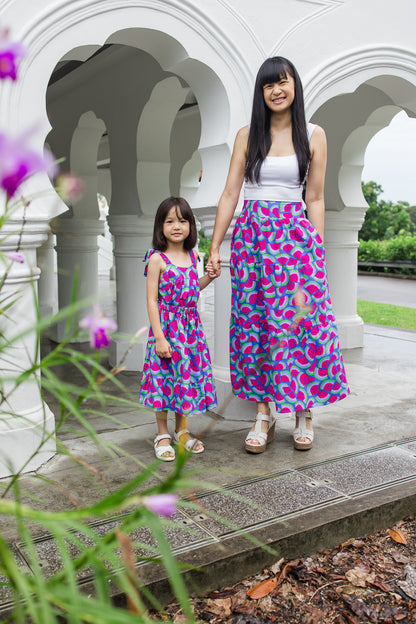 Women's Tiered Skirt (Watermelon)