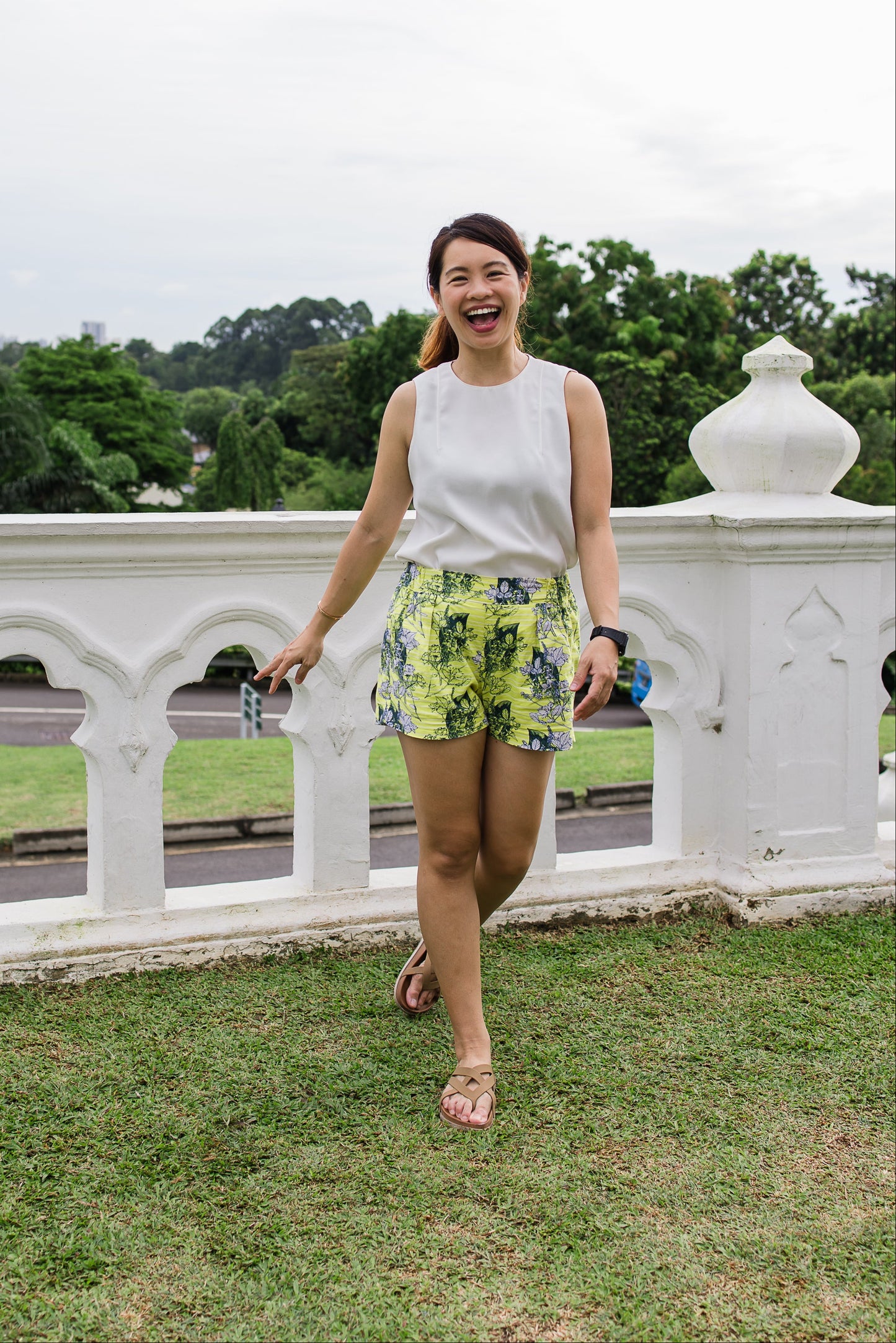 Happy Shorts (Sunshine Pinstripe)