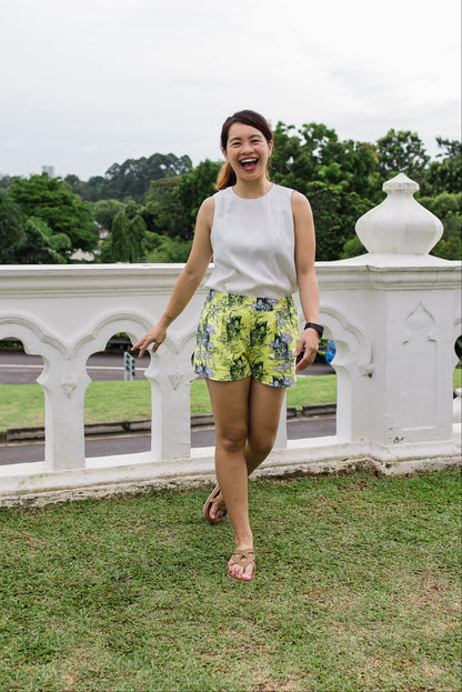 Happy Shorts (Sunshine Pinstripe)