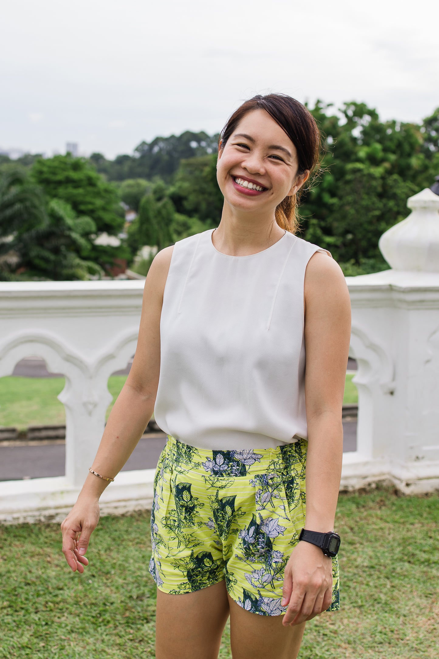 Happy Shorts (Sunshine Pinstripe)