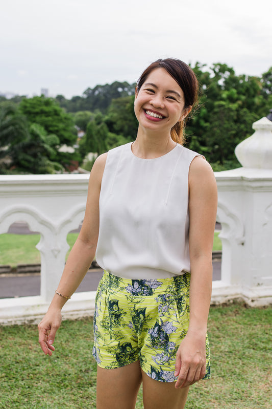 Happy Shorts (Sunshine Pinstripe)